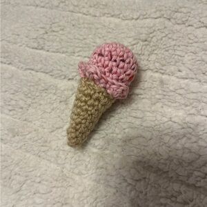 Handmade crochet stuffed ice cream cone